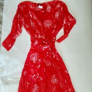 Vintage Poppy Red Dress